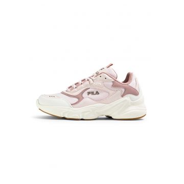 Pantofi sport din material textil cu garnituri din piele ecologica Collene A - Alb murdar/Roz pal