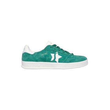 Pantofi sport din piele intoarsa cu garnitura din material sintetic Academy Court Charm - Alb/Verde persan