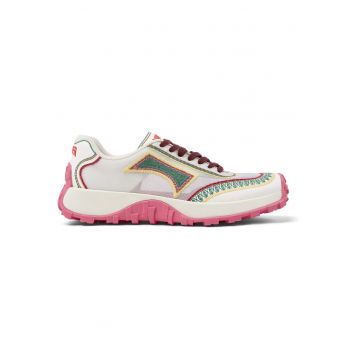 Pantofi sport Drift Trail Twins din material textil cu detalii brodate - Alb/Alb murdar