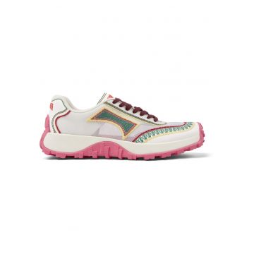 Pantofi sport Drift Trail Twins din material textil cu detalii brodate - Alb/Alb murdar