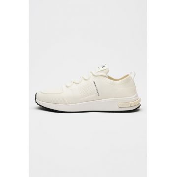 Pantofi sport slip-on din plasa - Alb fildes