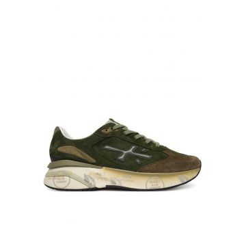 Tenisi barbati  Military Green - piele naturala - Kaki