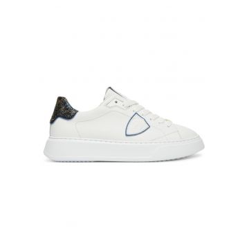 Tenisi dama  A012161 - piele naturala - alb/negru