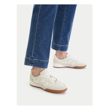 Tenisi dama -  piele naturala - alb - interior textil