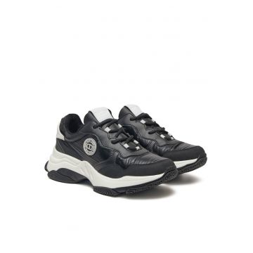 Adidasi sport dama  242TGT18C - piele ecologica - negru