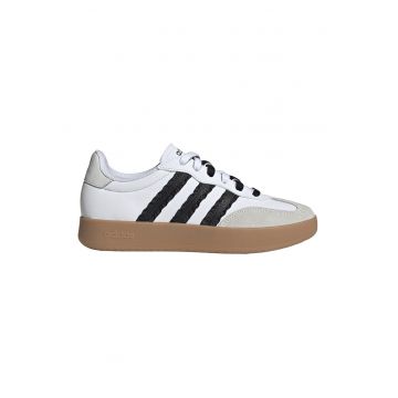 Pantofi sport Barreda din piele cu garnituri din piele intoarsa - Alb/Negru