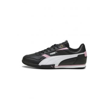 Pantofi sport Bella Donna din piele ecologica - Alb/Negru/Roz