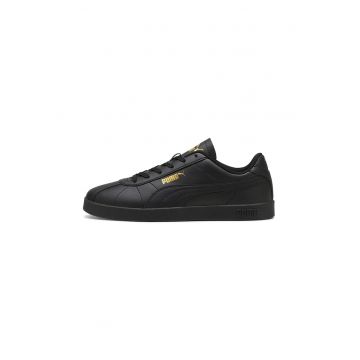 Pantofi sport Club II unisex de piele ecologica cu logo - Negru