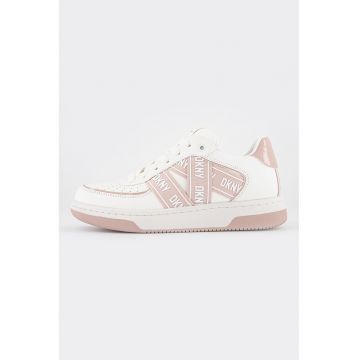 Pantofi sport cu benzi logo Olicia - Alb/Roz
