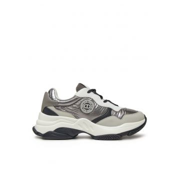 Pantofi sport dama -  Silver - piele ecologica -