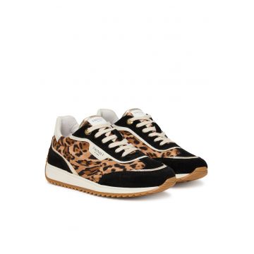 Pantofi sport dama  St. Leopard 252TCP028 - piele naturala - negru/maro