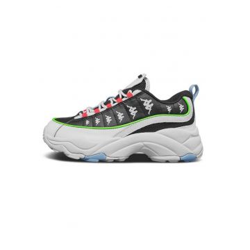 Pantofi sport din piele cu insertii din textil -