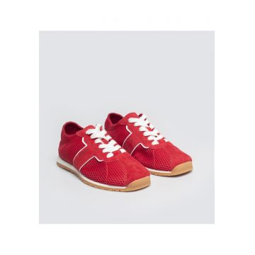 Pantofi Sport din piele si plasă