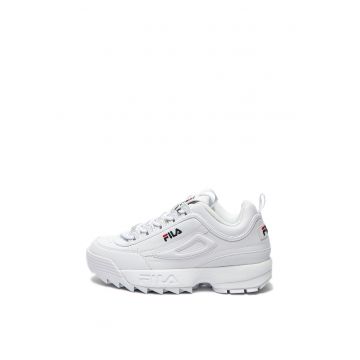 Pantofi sport masivi de piele ecologica Disruptor - Alb