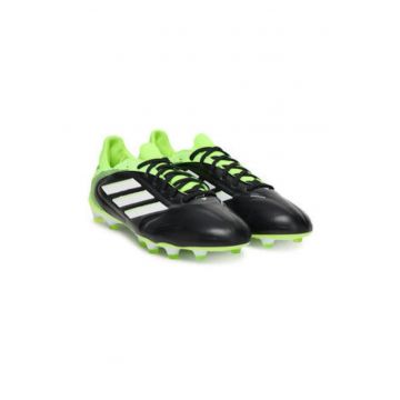 Pantofi sport piele naturala - pentru fotbal - Negru/Verde neon