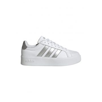 Pantofi sport Streettalk Bold de piele ecologica - Alb optic/Argintiu