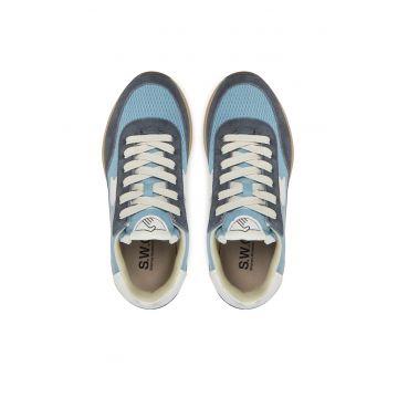 Pantofi sport unisex  YP042 - piele naturala - albastru