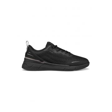 Pantofi sport Vittour din material textil cu insertii de piele ecologica - Negru