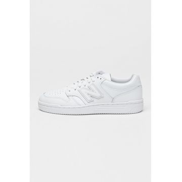 Pantofi unisex din piele uni 480 - Alb