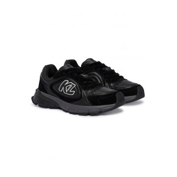 Tenisi barbati KL55523 -  Negru - Piele naturala