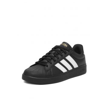 Tenisi barbati -  piele ecologica - negru/alb