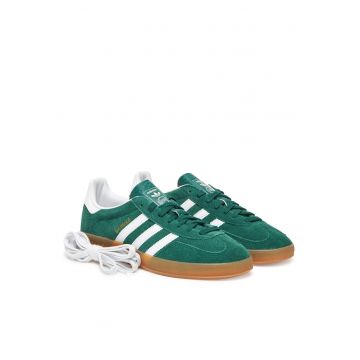 Tenisi barbati -  piele naturala - verde - stil urban