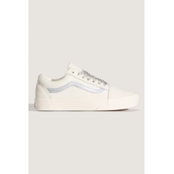 Tenisi din piele cu garnituri din material textil Old Skool - Argintiu/Bej deschis