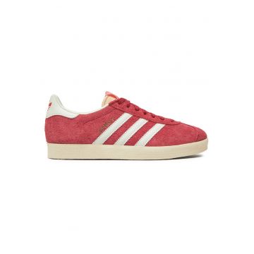 Tenisi unisex  Gazelle IF9652 - piele naturala - rosu/alb