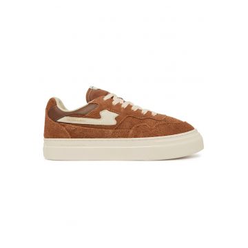 Tenisi unisex -  piele naturala - maro