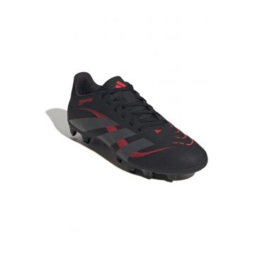 Ghete de fotbal  Predator Club FG/MG - talpa flexibila - sintetic - negru/rosu -