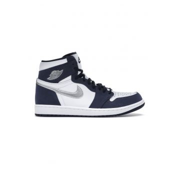 Pantofi sport - Air  1 Retro High COJP Midnight Navy (2020 - Gri metalizat