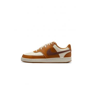 Pantofi sport Court Vision Low Next Nature din piele ecologica - Caramel/Crem
