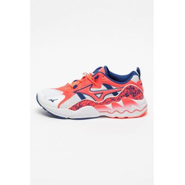 Pantofi sport cu garnituri de piele ecologica Wave Rider 1 5446541 - Coral/Alb optic/Bleumarin