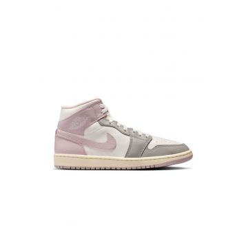 Pantofi sport dama  WMNS AIR JORDAN 1 MID - Piele ecologica - Alb -