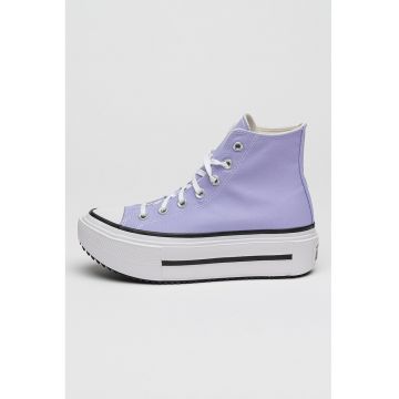 Pantofi sport din panza cu platforma Lift Double - Violet deschis