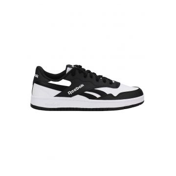 Tenisi barbati Reebok BB 1000 - alb negru - piele si textil - talpa cauciuc