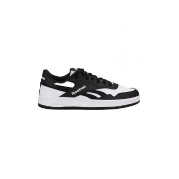 Tenisi barbati Reebok BB 1000 - alb negru - piele si textil - talpa cauciuc