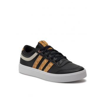 Tenisi dama -  piele ecologica - negru - material textil