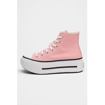 Tenisi flatform Lift Double Stack - Alb/Roz