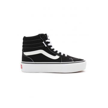Tenisi high-top cu insertii de piele Filmore - Alb/Negru