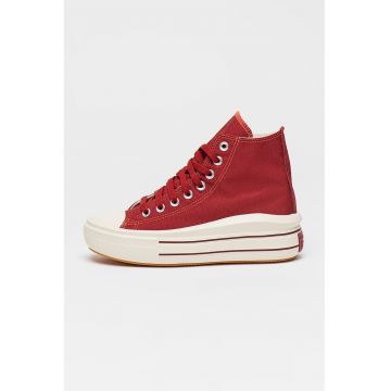 Tenisi inalti cu aplicatie logo Chuck Taylor All Star - Visiniu
