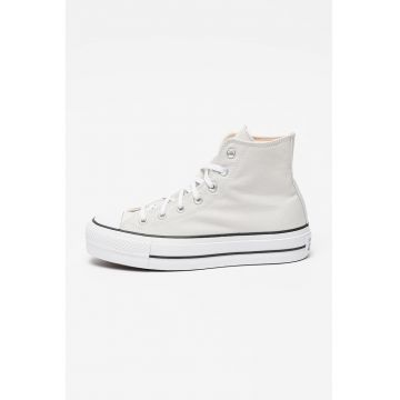 Tenisi inalti cu platforma All Star - Gri deschis