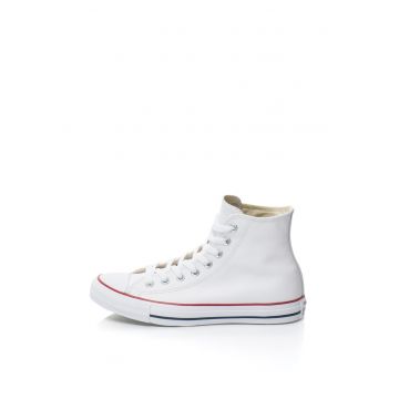 Tenisi inalti unisex de piele Chuck Taylor - Alb