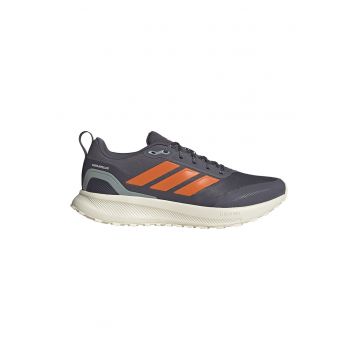 Pantofi Runfalcon 5 cu finisaj rezistent la apa - pentru alergare - Negru/Portocaliu/Gri cenusiu