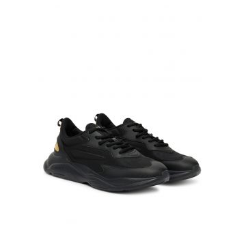 Pantofi sport barbati  model Black 007 - culoare negru - tesatura