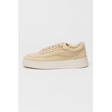 Pantofi sport cu de piele nabuc Modern Court - Bej