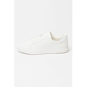 Pantofi sport cu model logo - Alb murdar