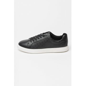 Pantofi sport cu model logo - Negru/Alb murdar