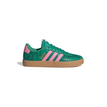 Pantofi sport cu model piele de reptila Court - Roz deschis/Verde aquamarin