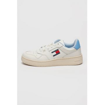 Pantofi sport cu segment perforat Retro - Alb/Albastru deschis